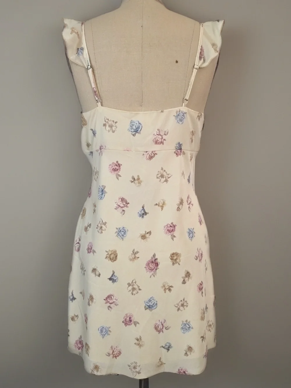 LE LIS Floral Mini Dress  Cottagecore  Coquette Style SIZE L - Picture 3 of 11